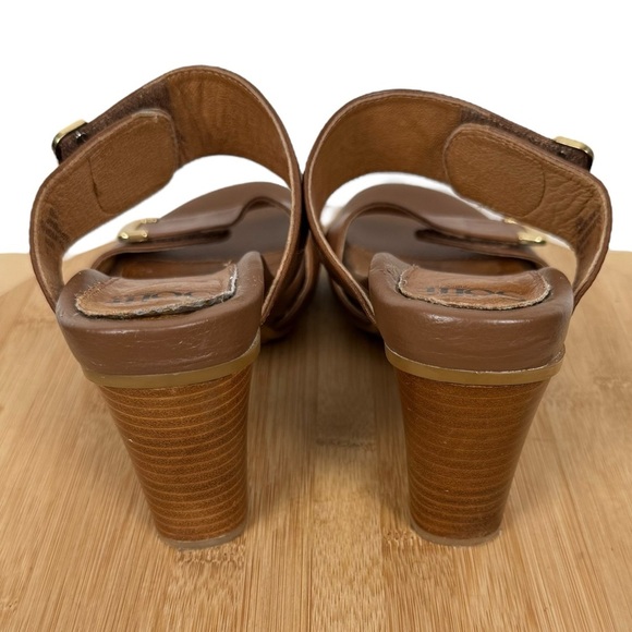 Söfft Brown Leather Block Heel Sandals – Size 9M - Picture 4 of 13